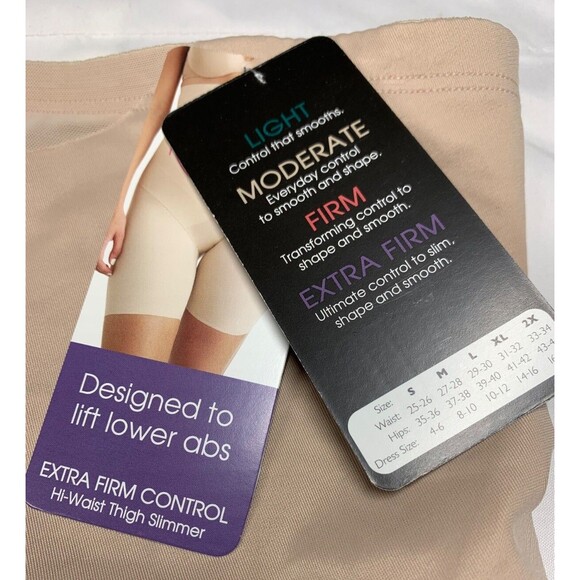 TC Fine Intimates Tummy Tux High-Waist Thigh Slimmer Size 2X Nude Extra Firm NWT - Picture 5 of 7